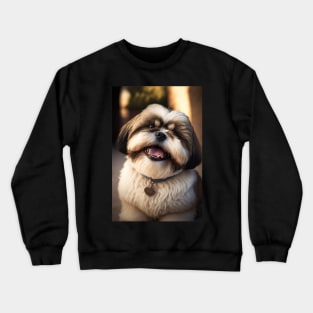 Super Cute Shih Tzu Portrait Crewneck Sweatshirt